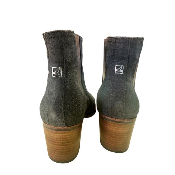 Sperry Women's gray suede leather booties size 8M - Picture 4 of 9